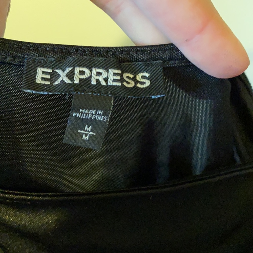 Off the shoulder slinky black top from EXPRESS - Picture 2 of 2